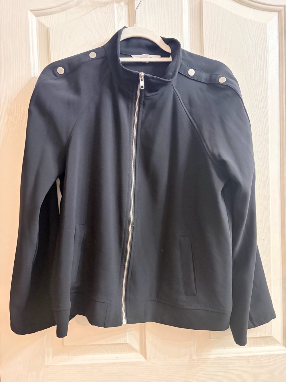 BB Dakota Black Snap-Shoulder Bomber Jacket